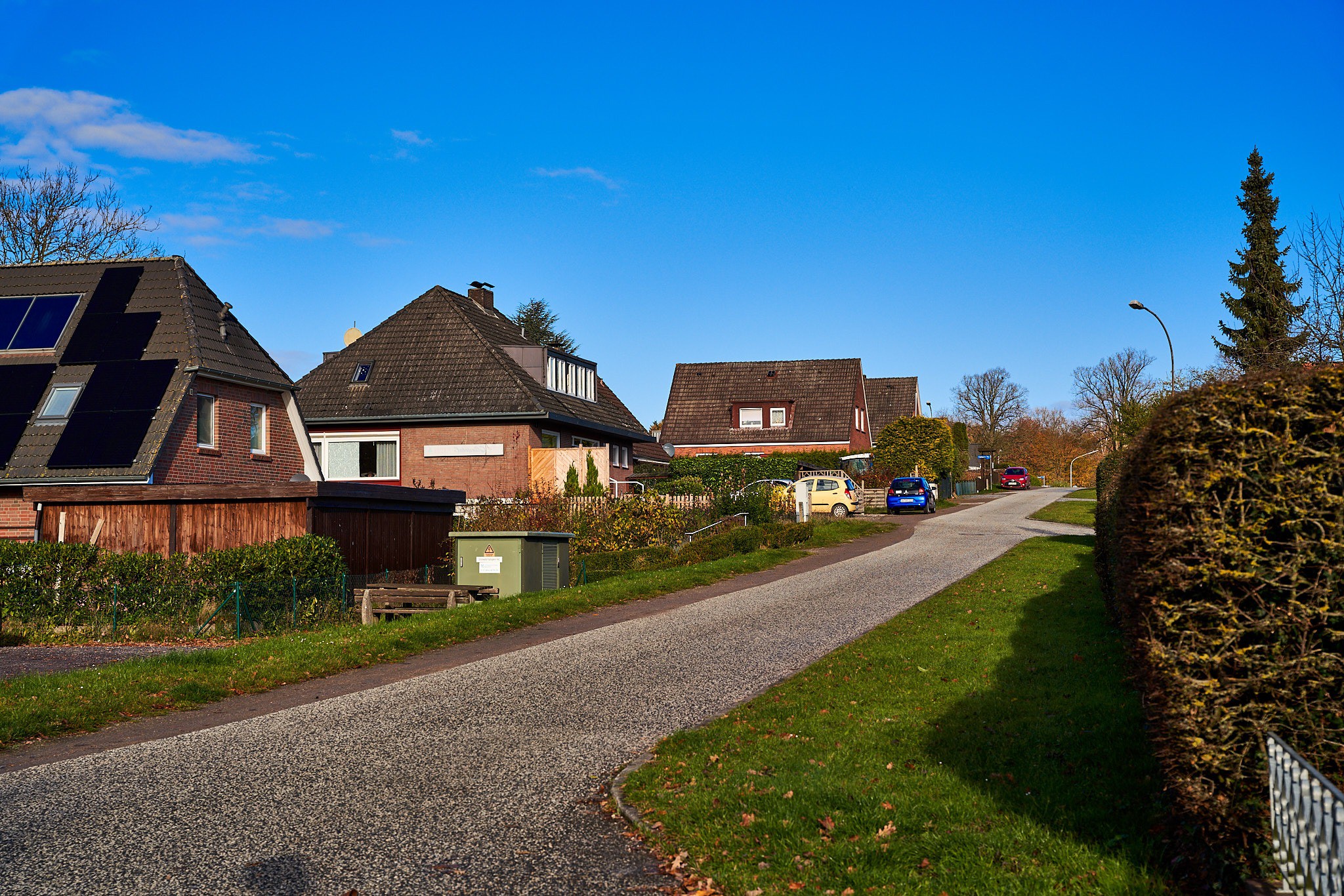 Zufahrt zu den Häusern in Neu-Petersdorf